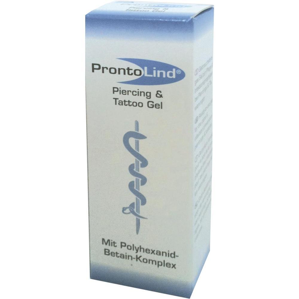 Eine Packung ProntoLind Gel für Piercings und Tattoos.